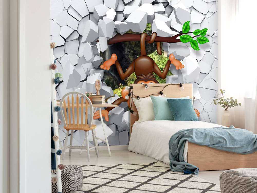 Monkey in a wall