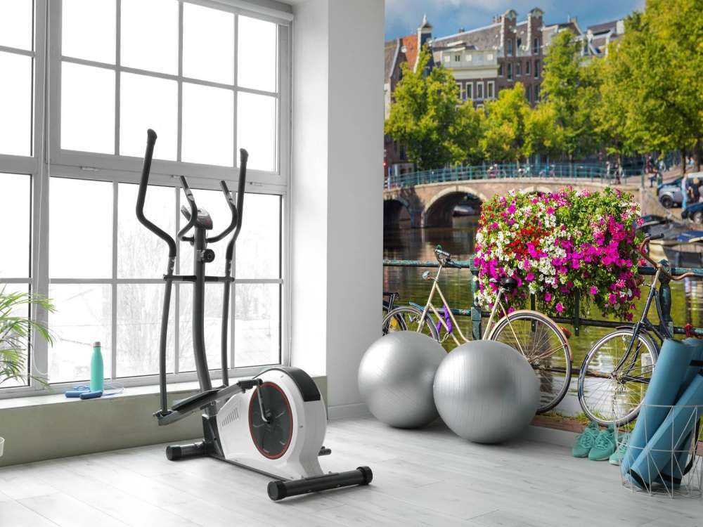 Fietsen op een Amsterdamse brug