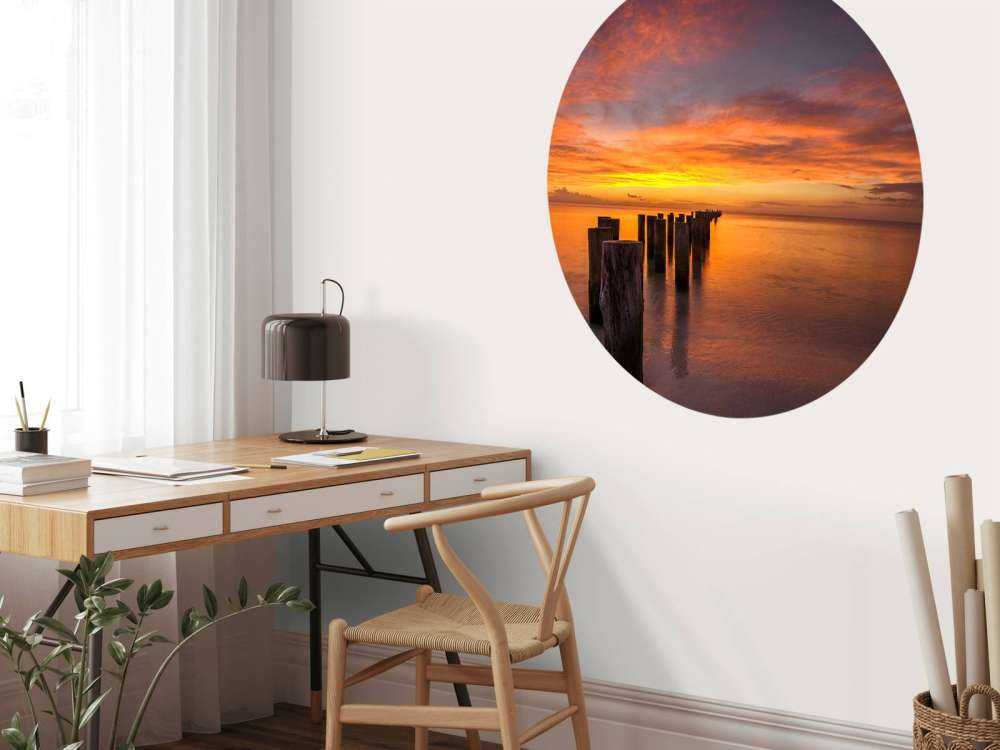 Breakwaters at sunrise