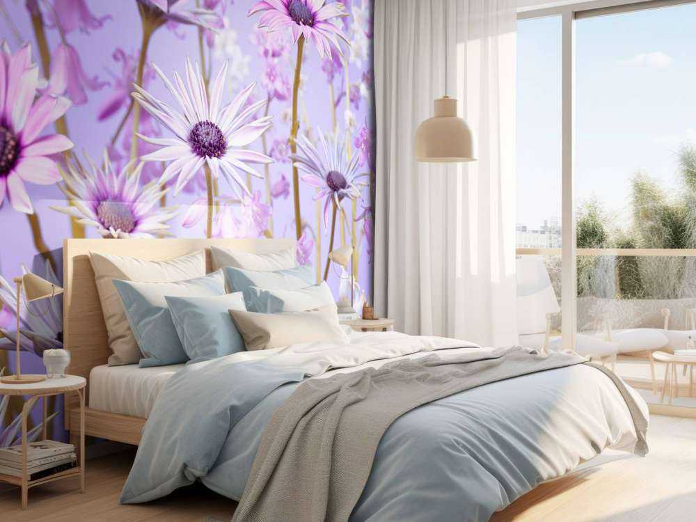 Colourful purple flowers