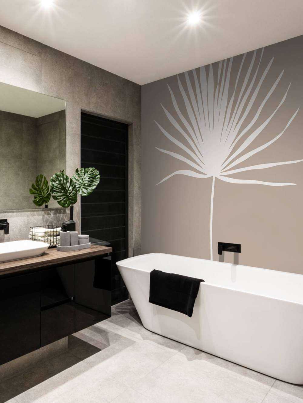 Plant op beige achtergrond