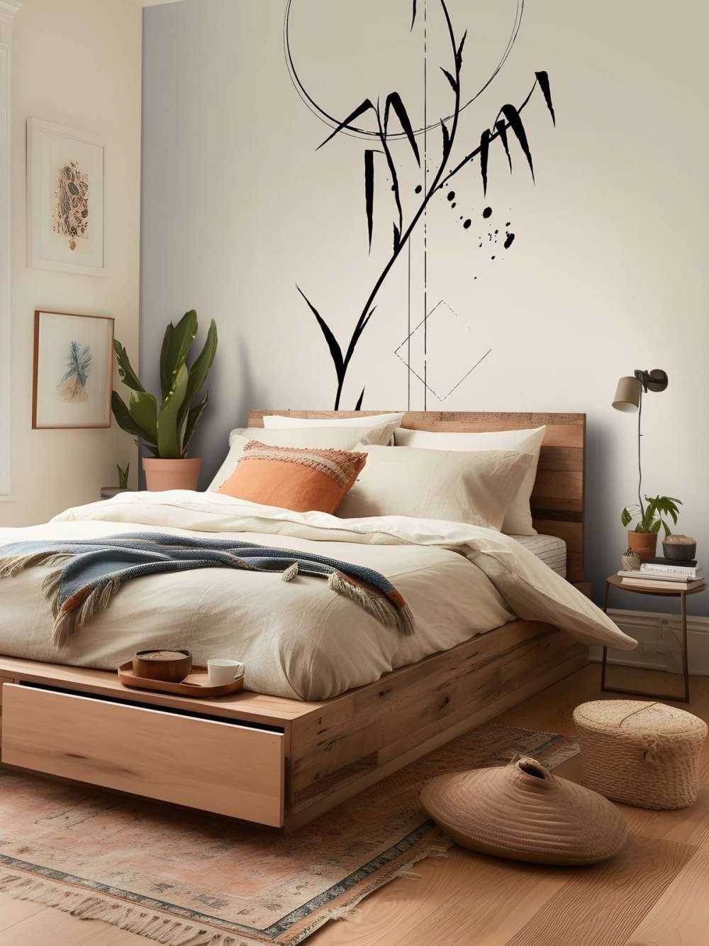 Zwarte bamboeplant in Oosterse stijl