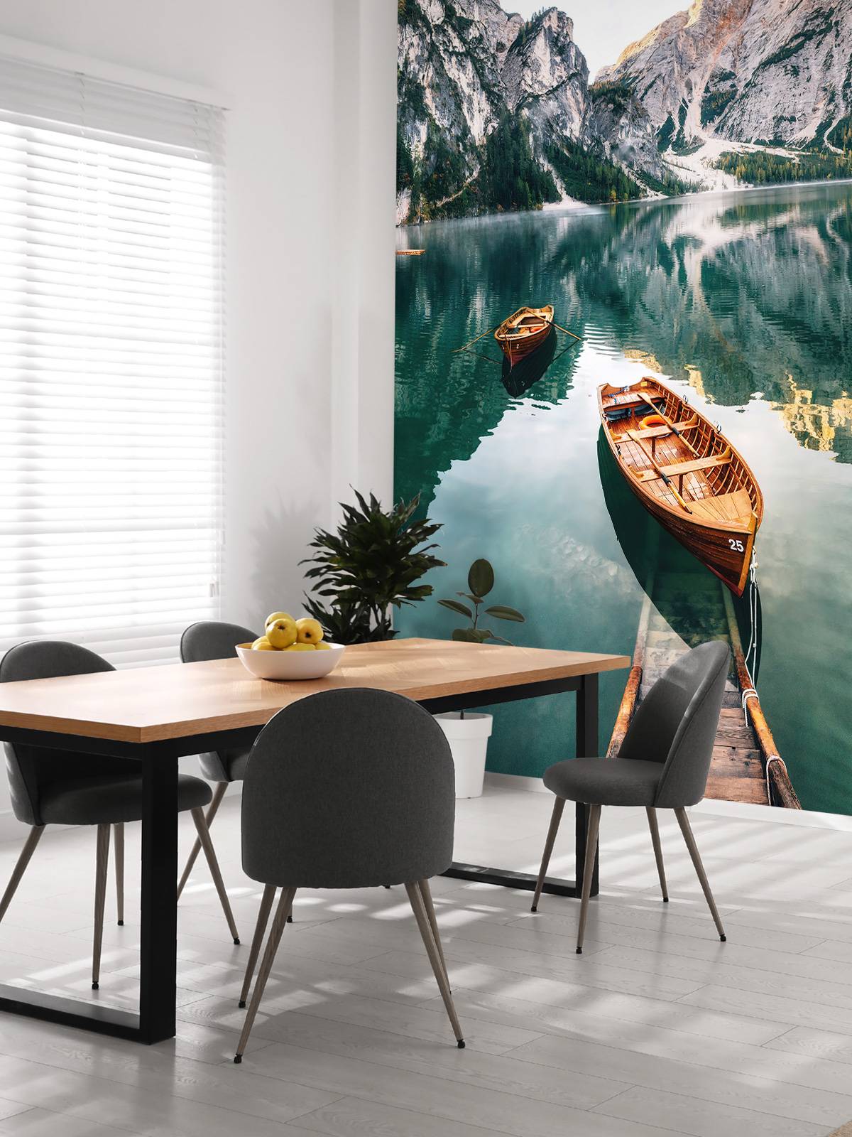 Boats in Italian lake