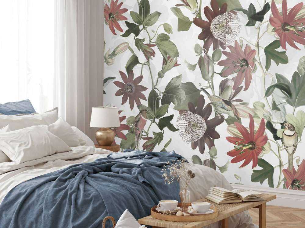 Seven Birds in Enchanted Foliage - Ivory