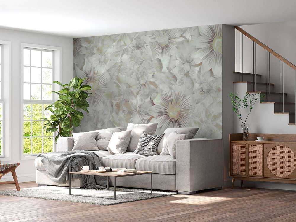 Botanical Watercolor Elegance Misty Grey