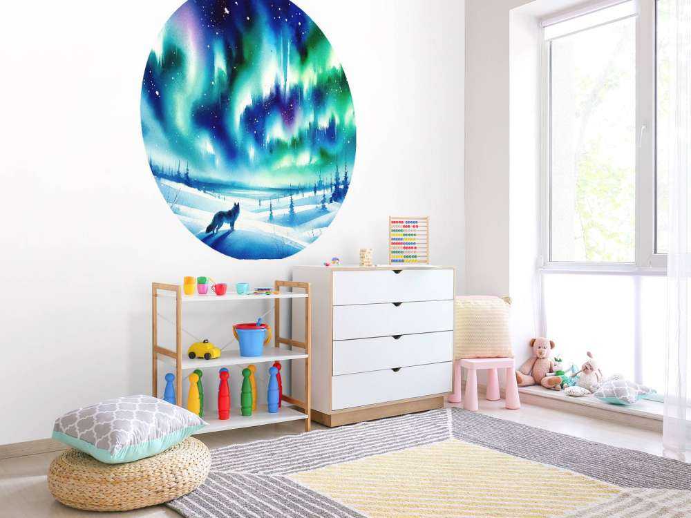 Arctic Fox and Northern Lights