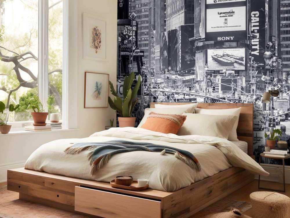 Commuters on busy Broadway in Ney York City near Times Square