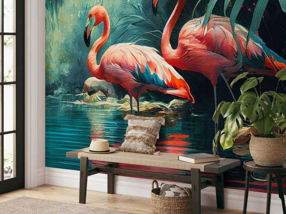 Flamingo Oasis Awakening