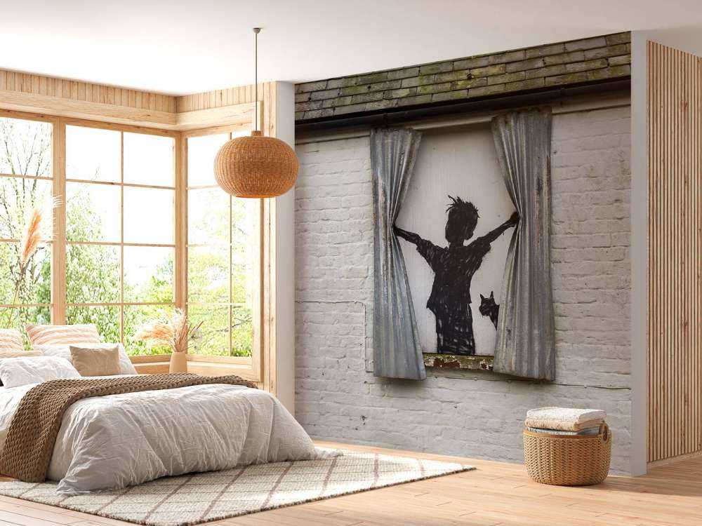 人気の新作 - Banksy - Fotobehang Morning Wallpaper - broken is 絵画