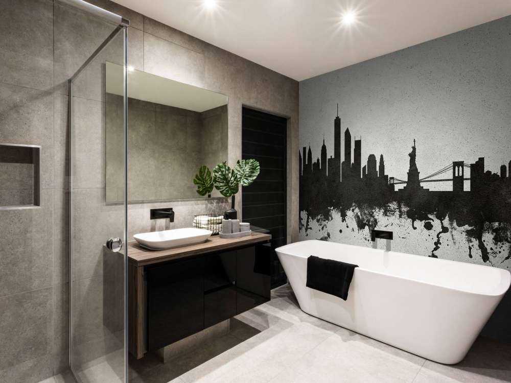 Watercolor skyline, New York