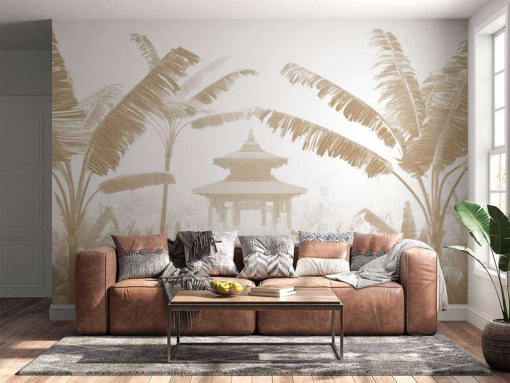 Misty Temple Garden, taupe