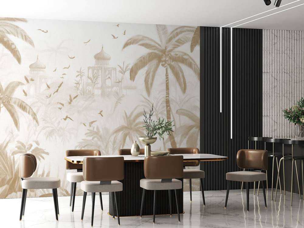 Oriental Garden at Dawn, taupe