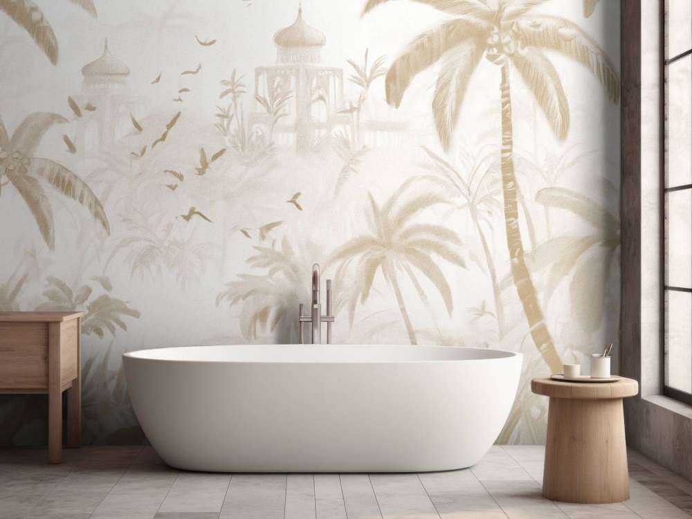 Oriental Garden at Dawn, taupe