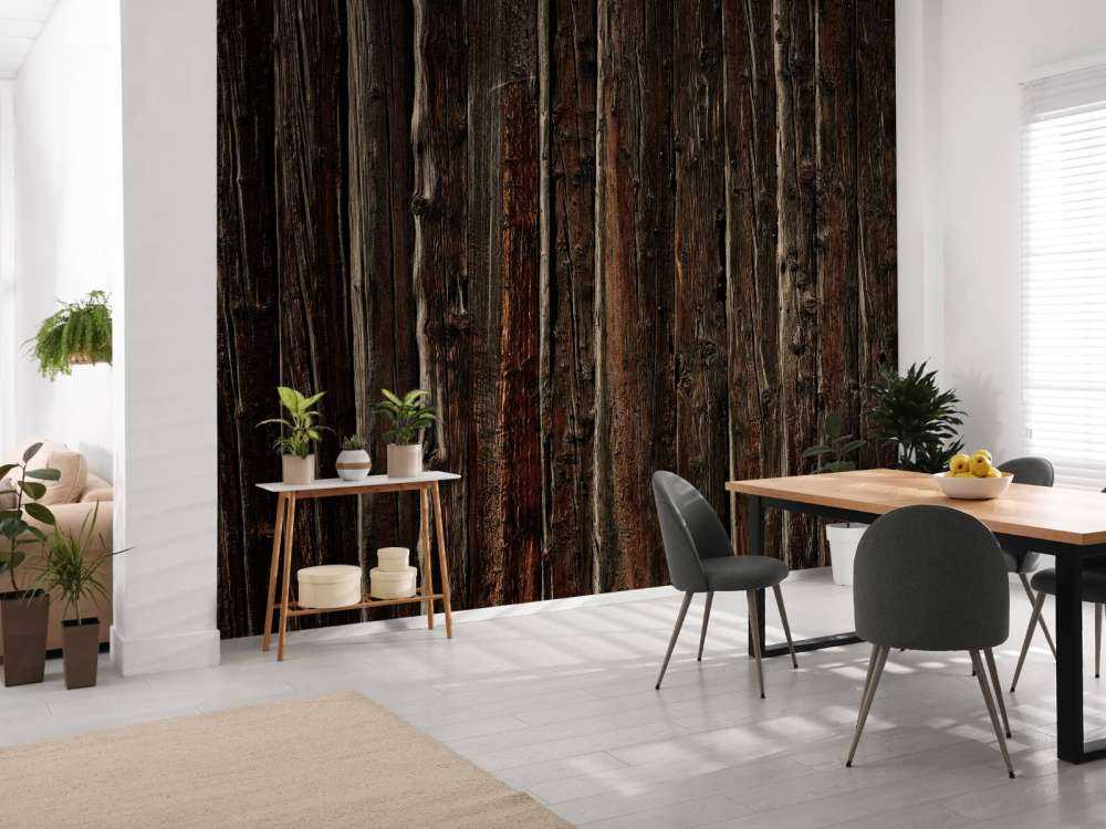 Rough wood with nails