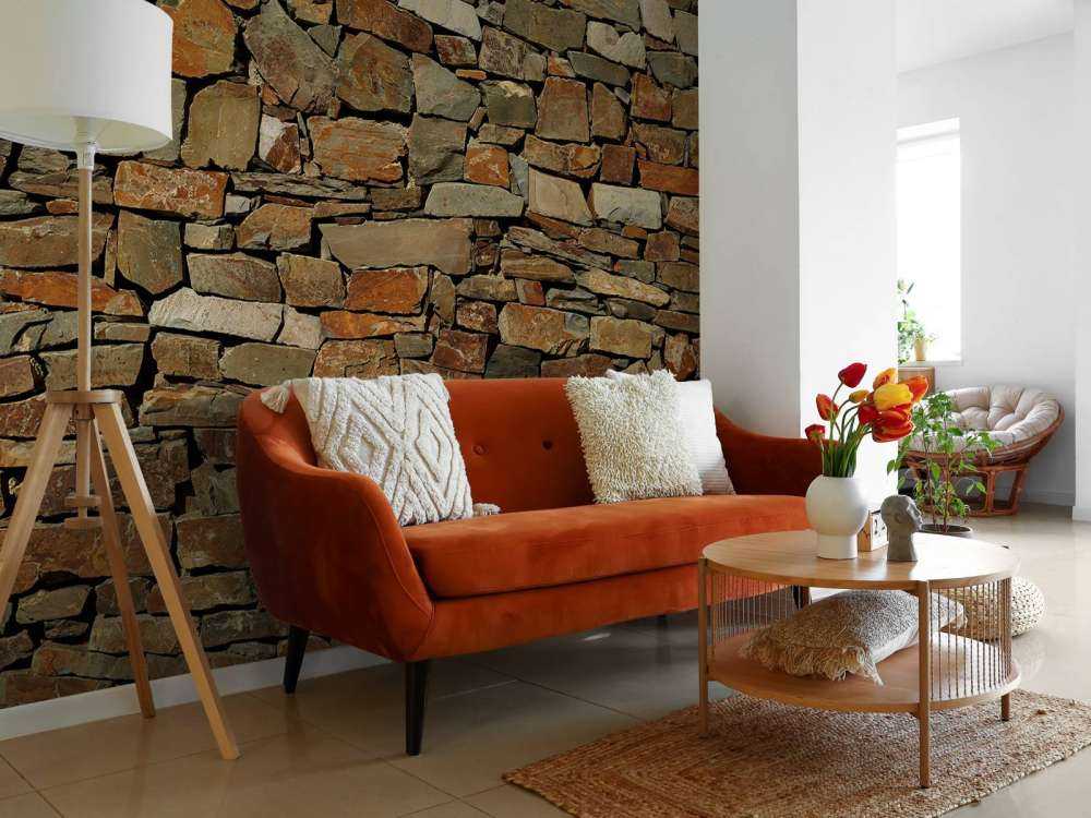 Wall with uneven bricks