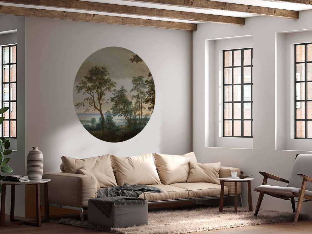 River landscape seen through trees