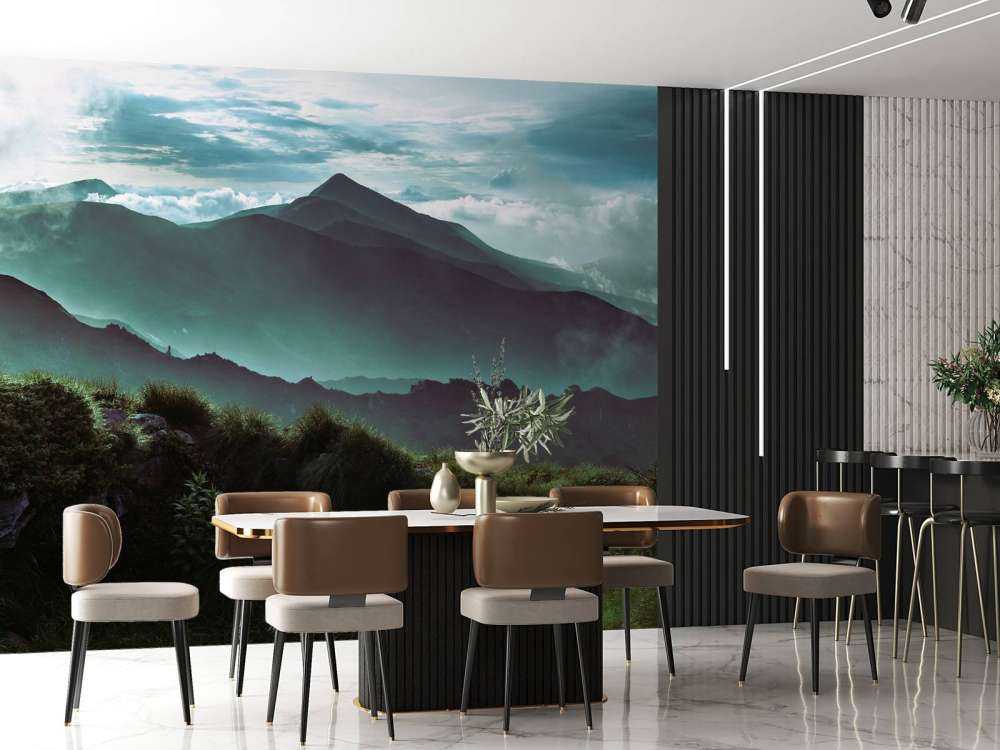 Jungle with mountains