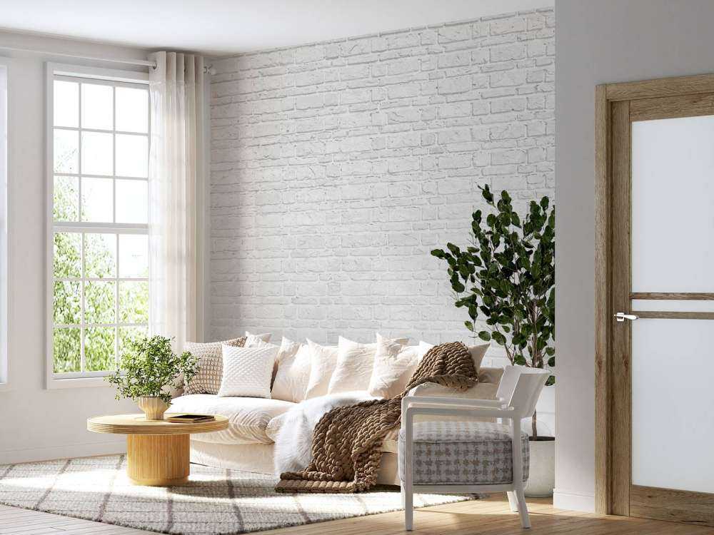 White bricks with old concrete