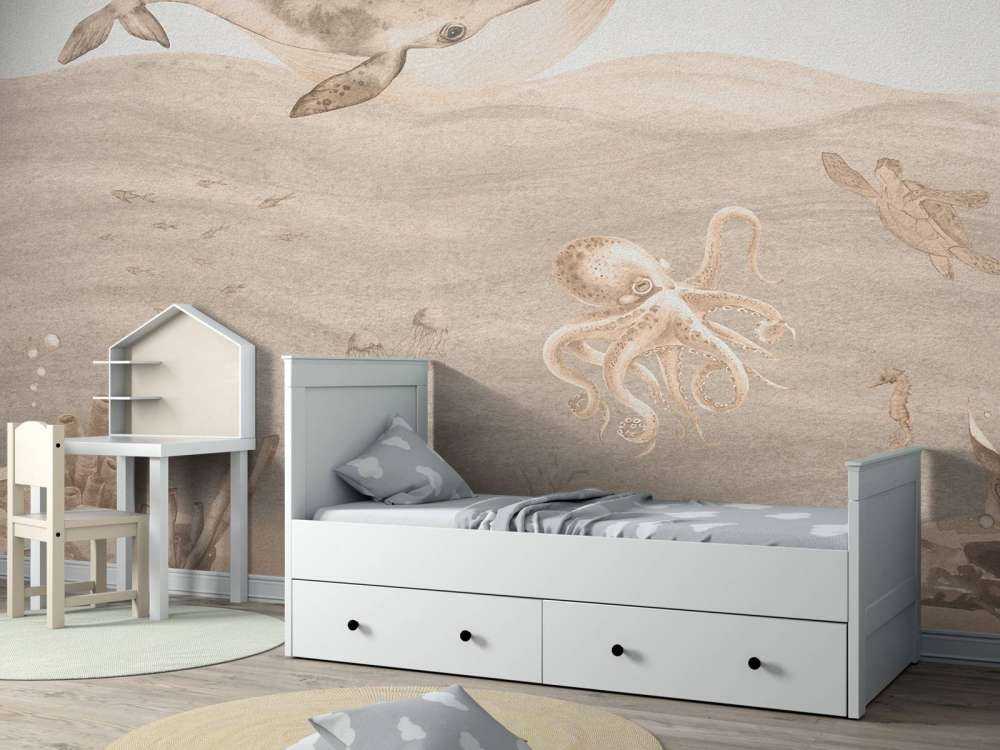 Underwater world in taupe