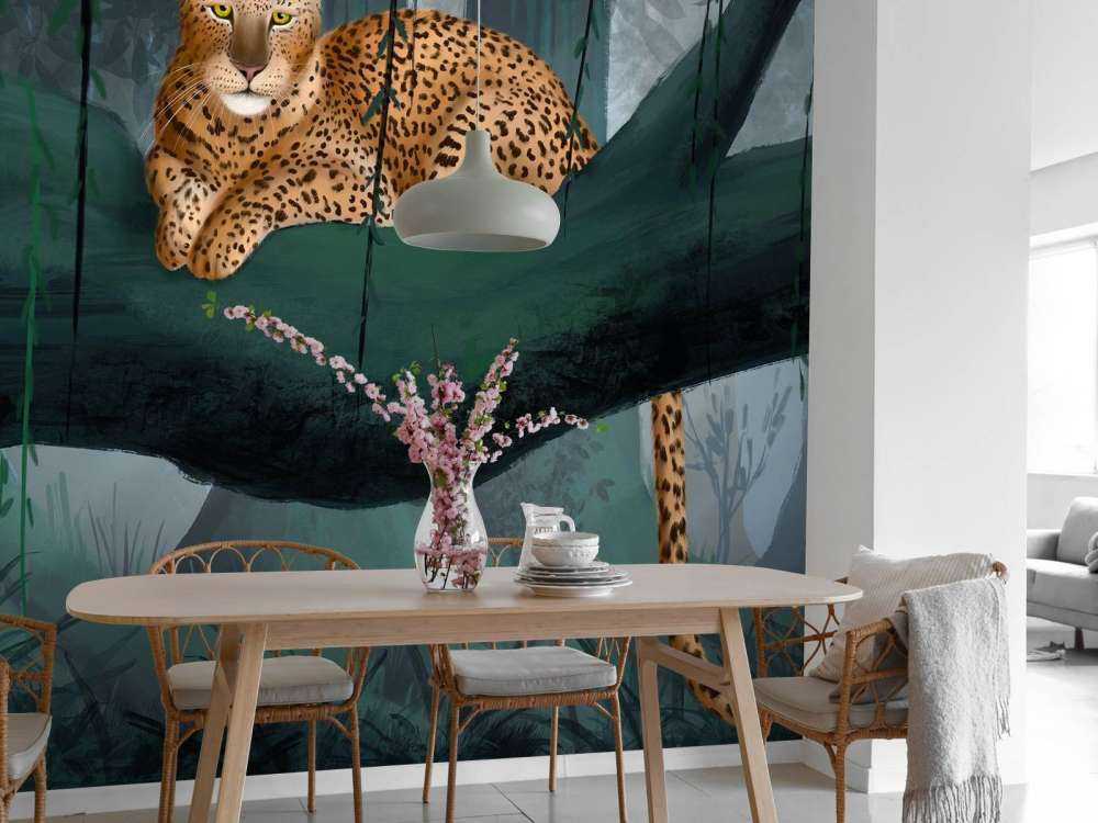 Cheetah on a branch