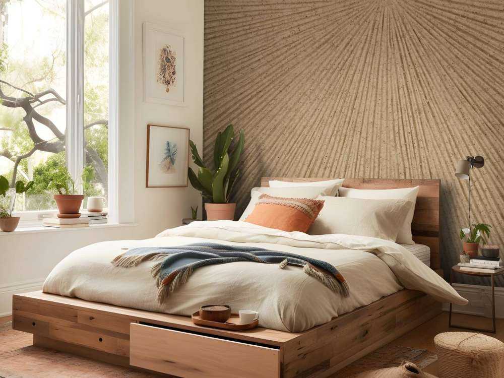 Structure with lines in gold brown