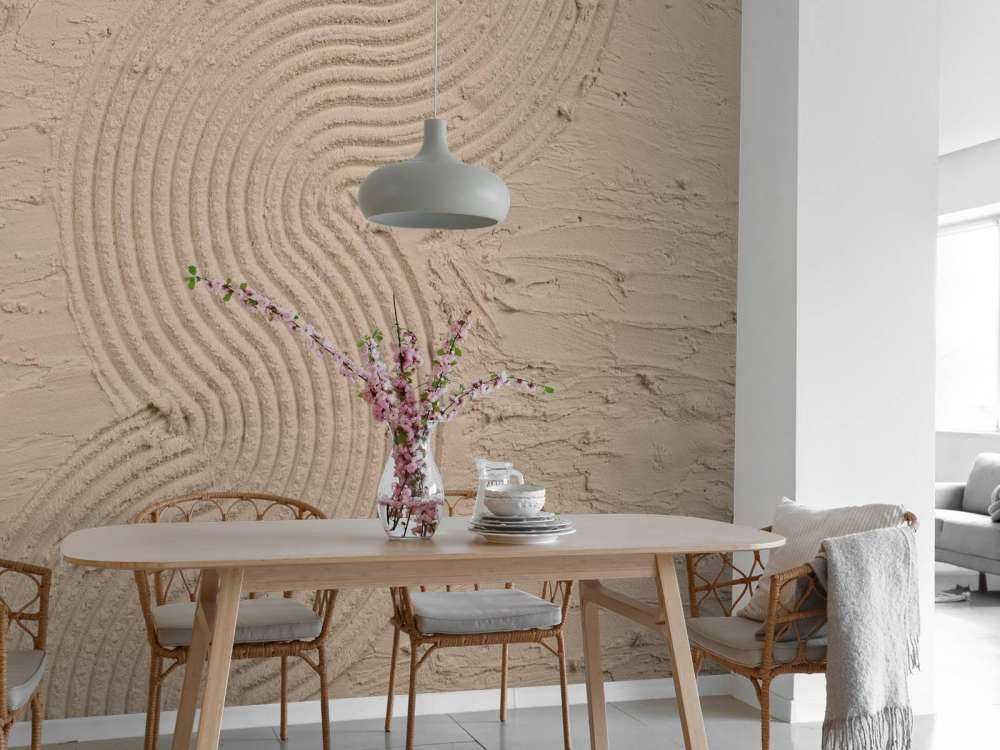 Organic lines and structures hem in taupe