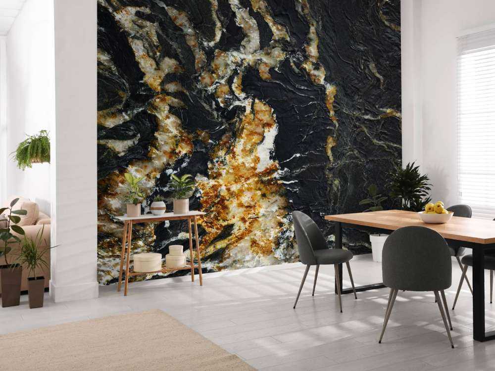 Black marble with light structure