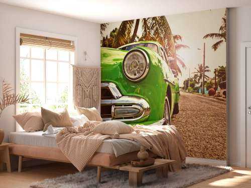 Green classic car