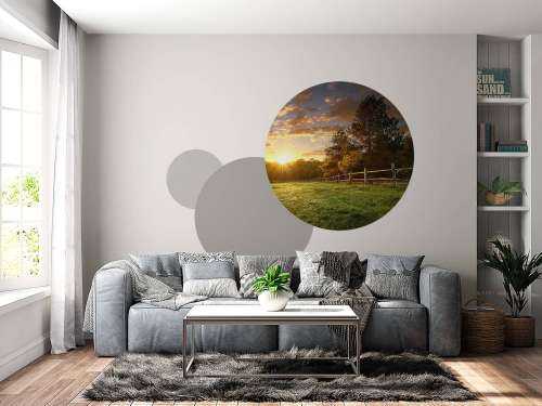 Pasture at sunset