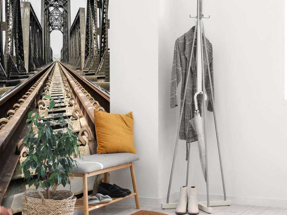 Metal railway bridge