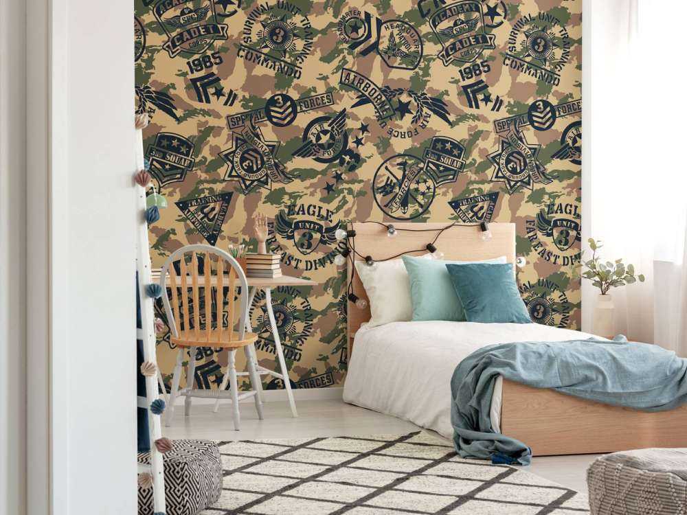 Camouflage with logos