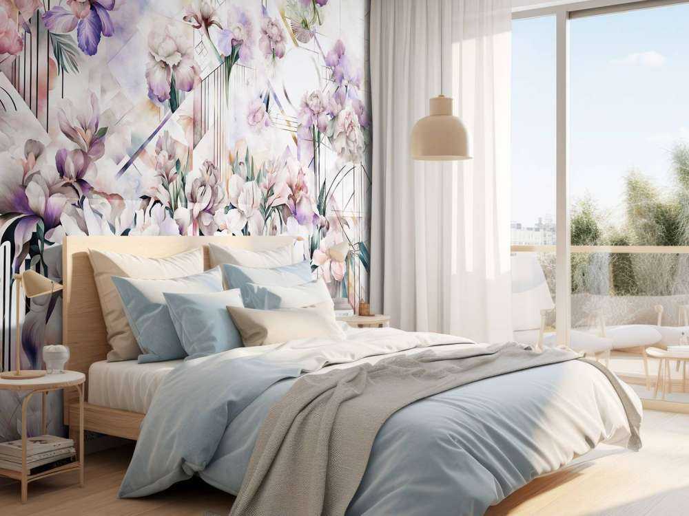 Huge Watercolor Irises Pink