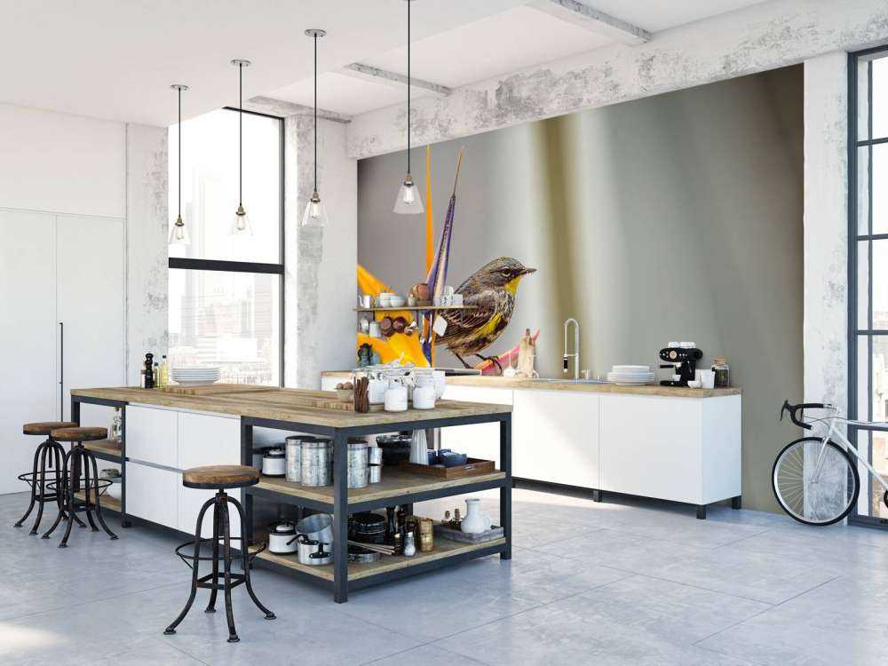 Paradise flower with bird