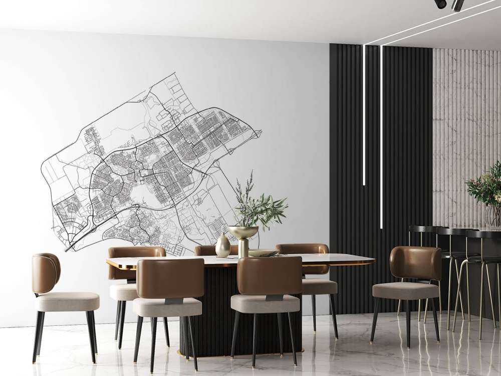 Floor plan of Almere, white