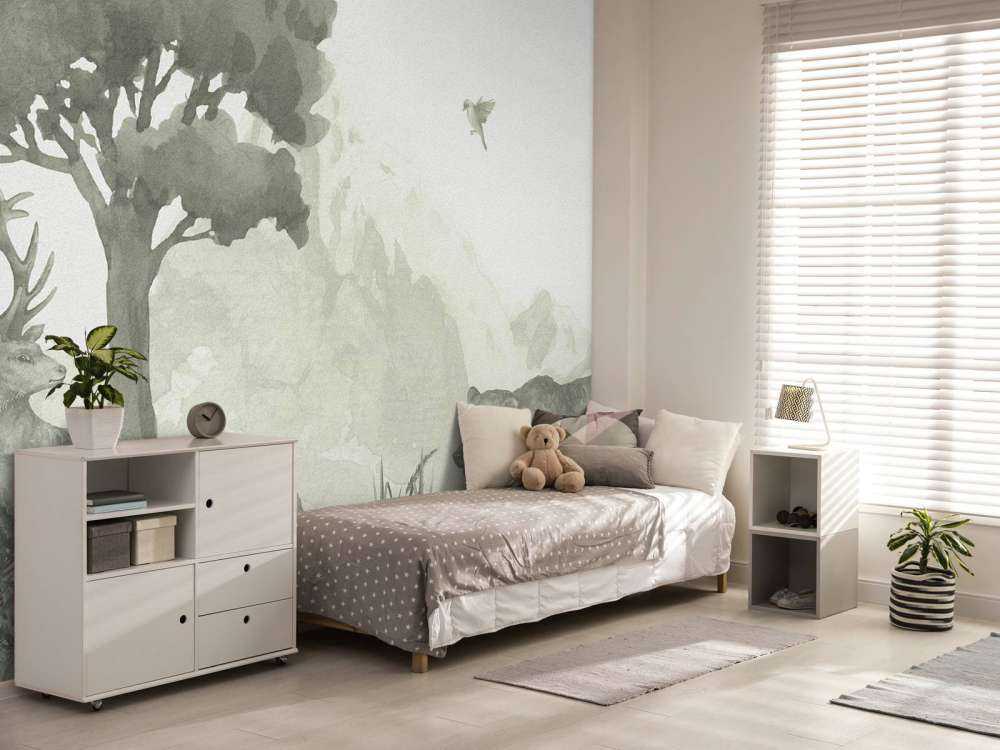 Forest animals in green