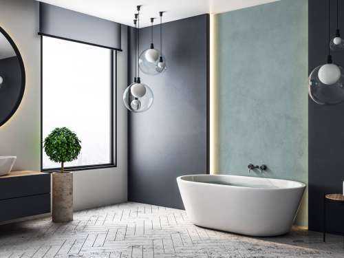 Concrete with shades of green