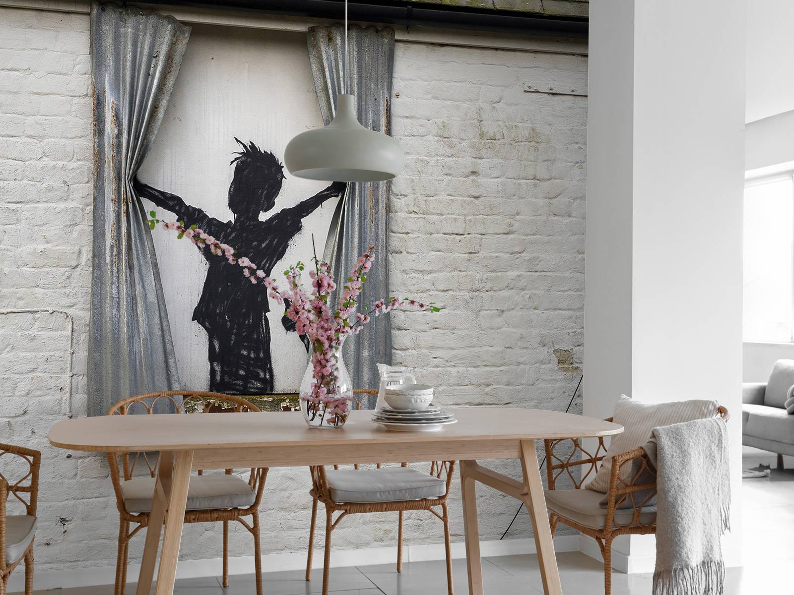 Fotobehang - Banksy - Morning is broken - Photo Wallpaper