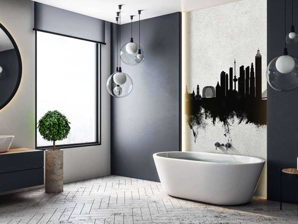 Watercolor skyline, Rotterdam