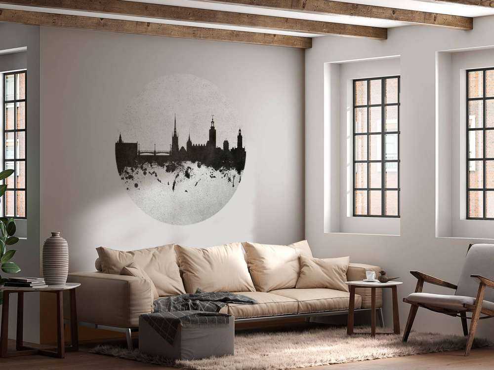 Watercolor skyline, Stockholm