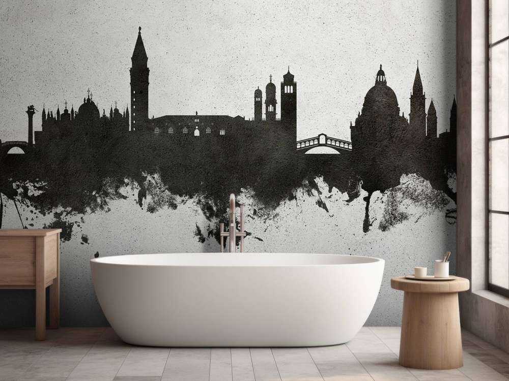 Watercolor skyline, Venice