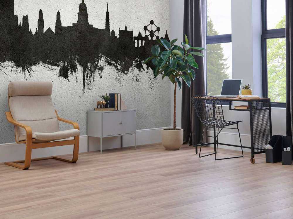 Watercolor skyline, Brussels