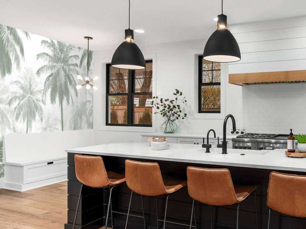 Misty Palm Forest, green