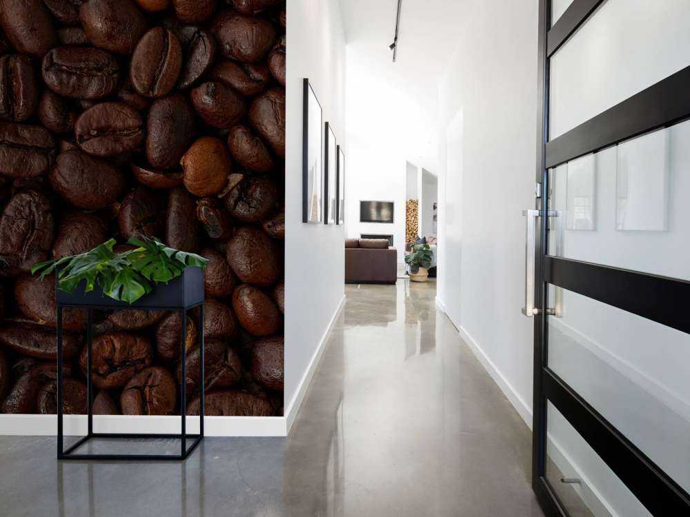 Coffee beans close up