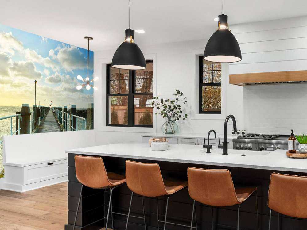 Scaffolding on the coast