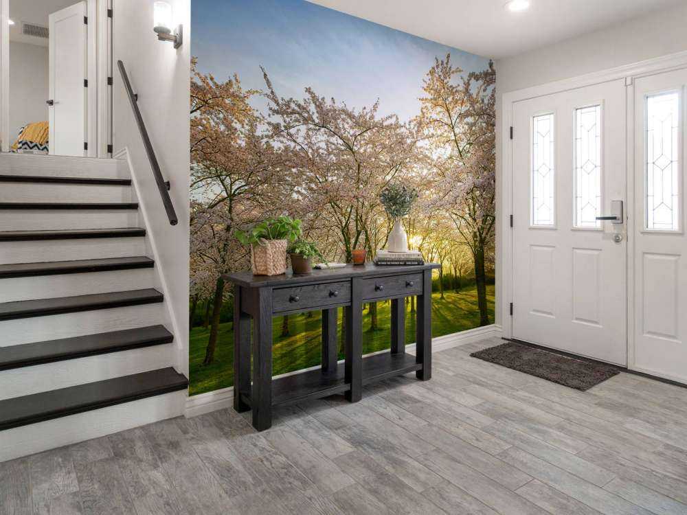 Flowering blossom trees