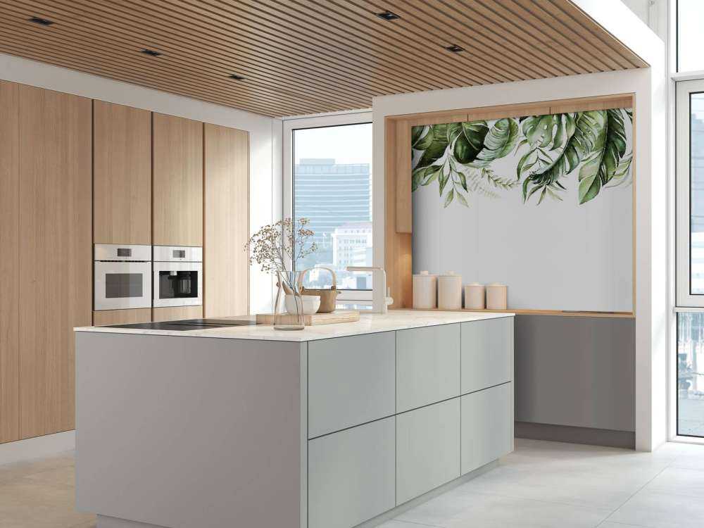 Tropical watercolour leaves