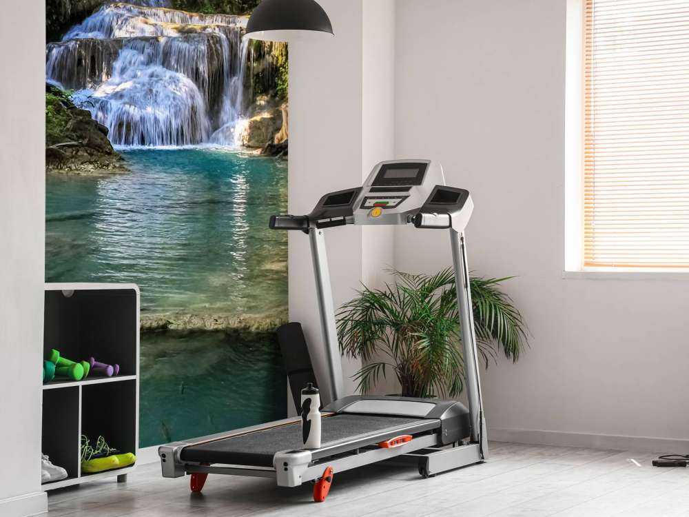 Fishing at a waterfall