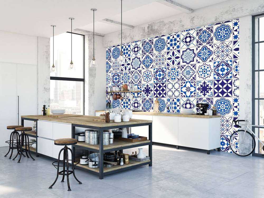 Blue tiles