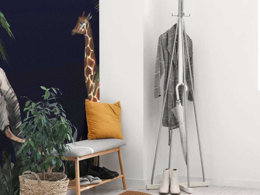 Jungle animals at night