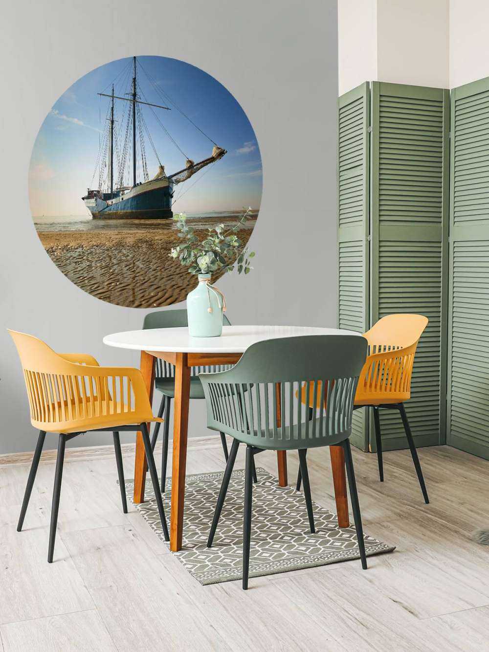 Ship on the mudflats